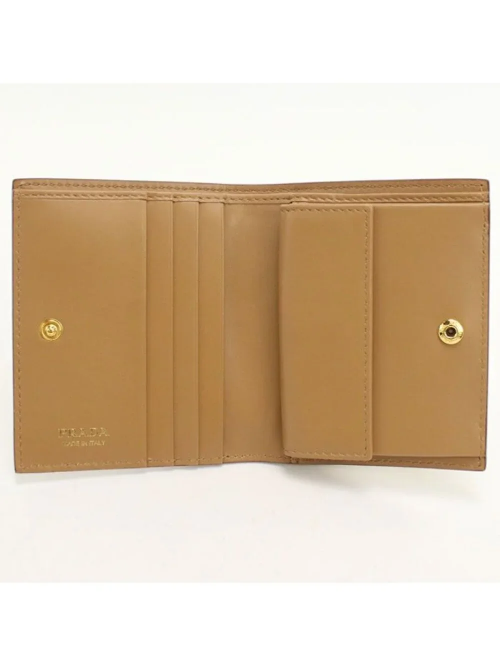 Prada Dyno Color Bifold Wallet Leather